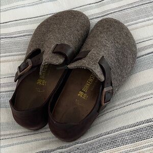 Birkenstock London Clogs Wool and Leather